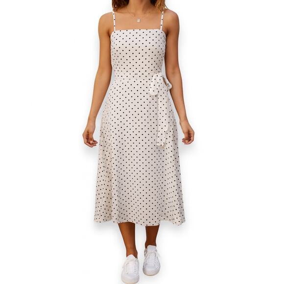 Kate Spade for Target Dress Preppy Classic White Polka Dot Midi Belted XXL - Picture 12 of 12